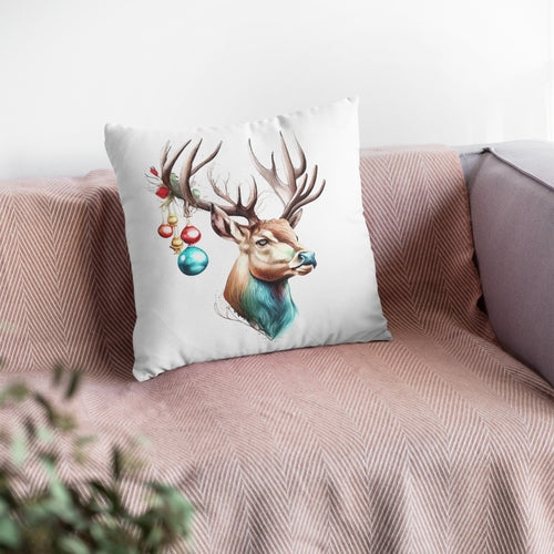 Christmas Reindeer Pattern Decorative Throw Pillow Cushion | Homeezone