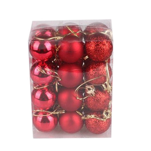 24pcs Christmas Xmas Tree Ball Bauble Hanging Ball