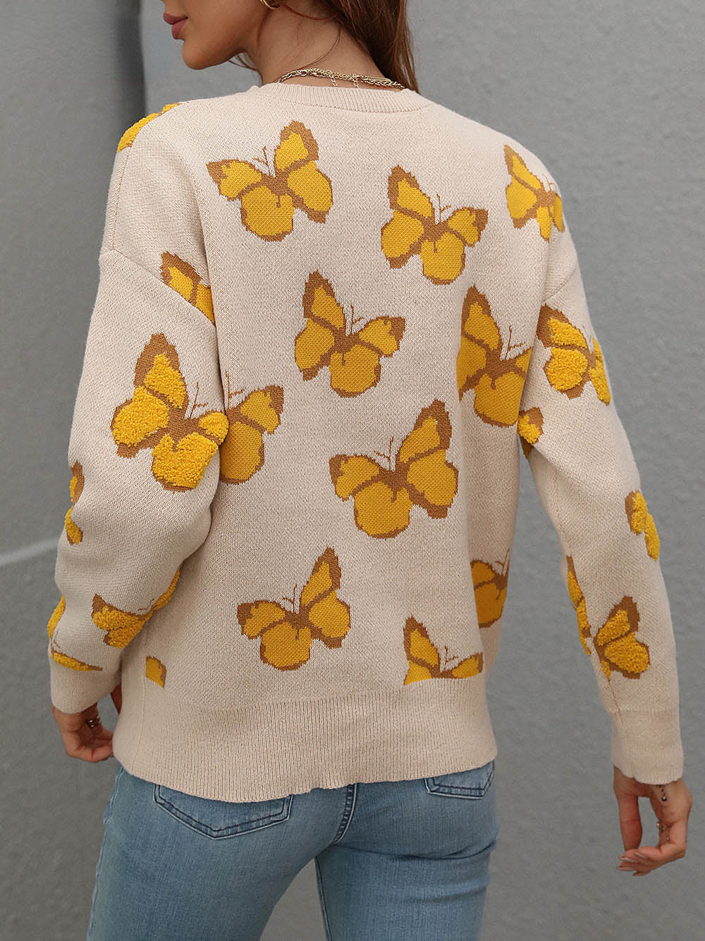 Cartoon Butterflies Knitted Sweaters and Pullovers