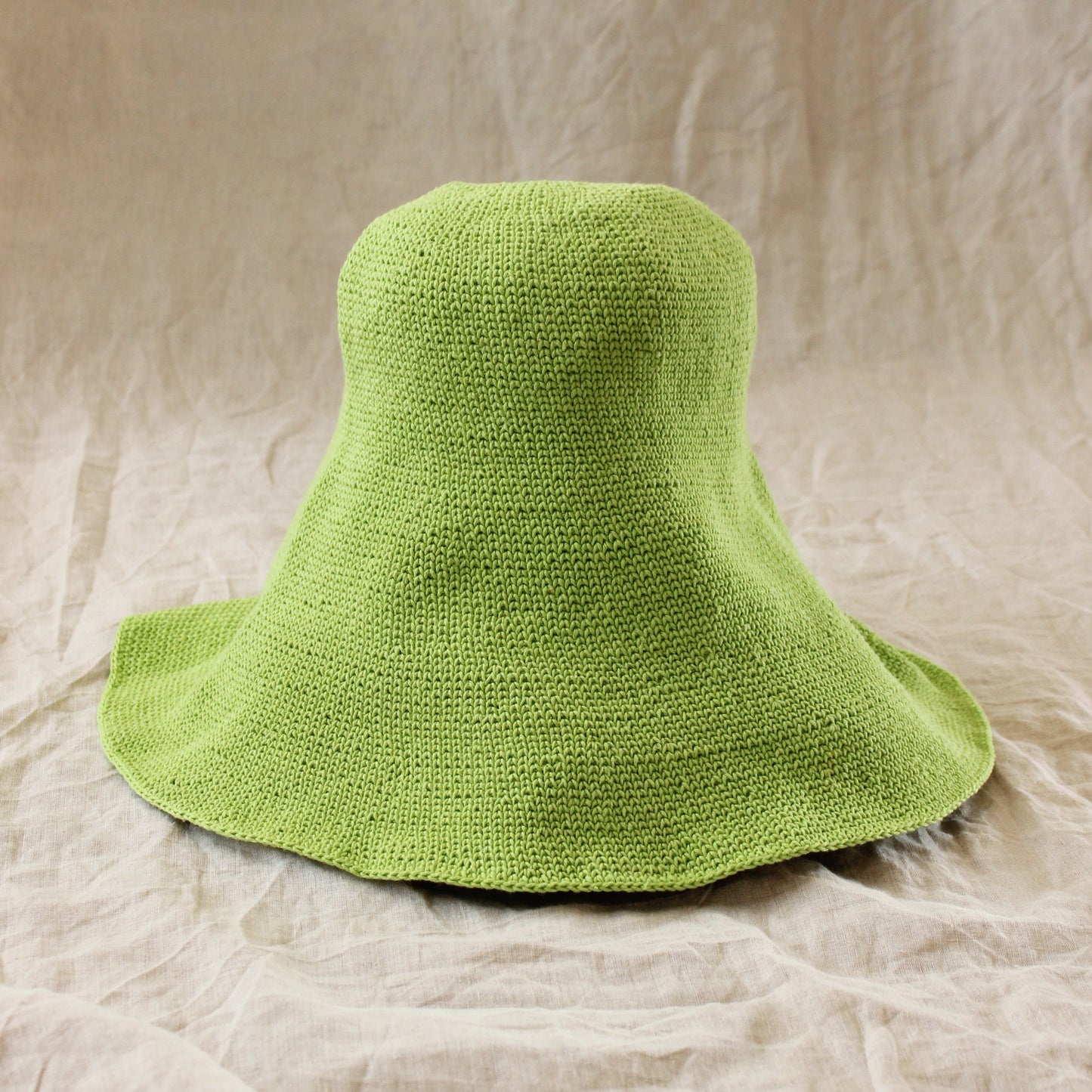 BLOOM Crochet Sun Hat In Lime Green