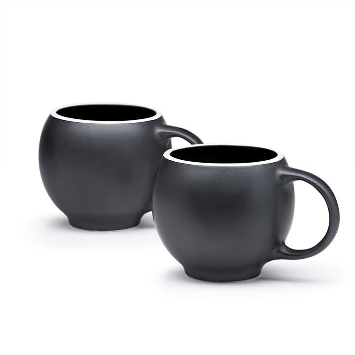 EVA teacups set of 2 - Black matte