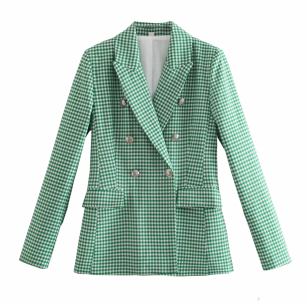 Print Green Blazer Coat Jacket