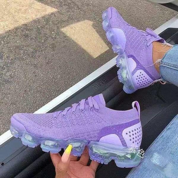 Purple Sneakers Women Casual Shoes Mesh Air-Cushion Flat