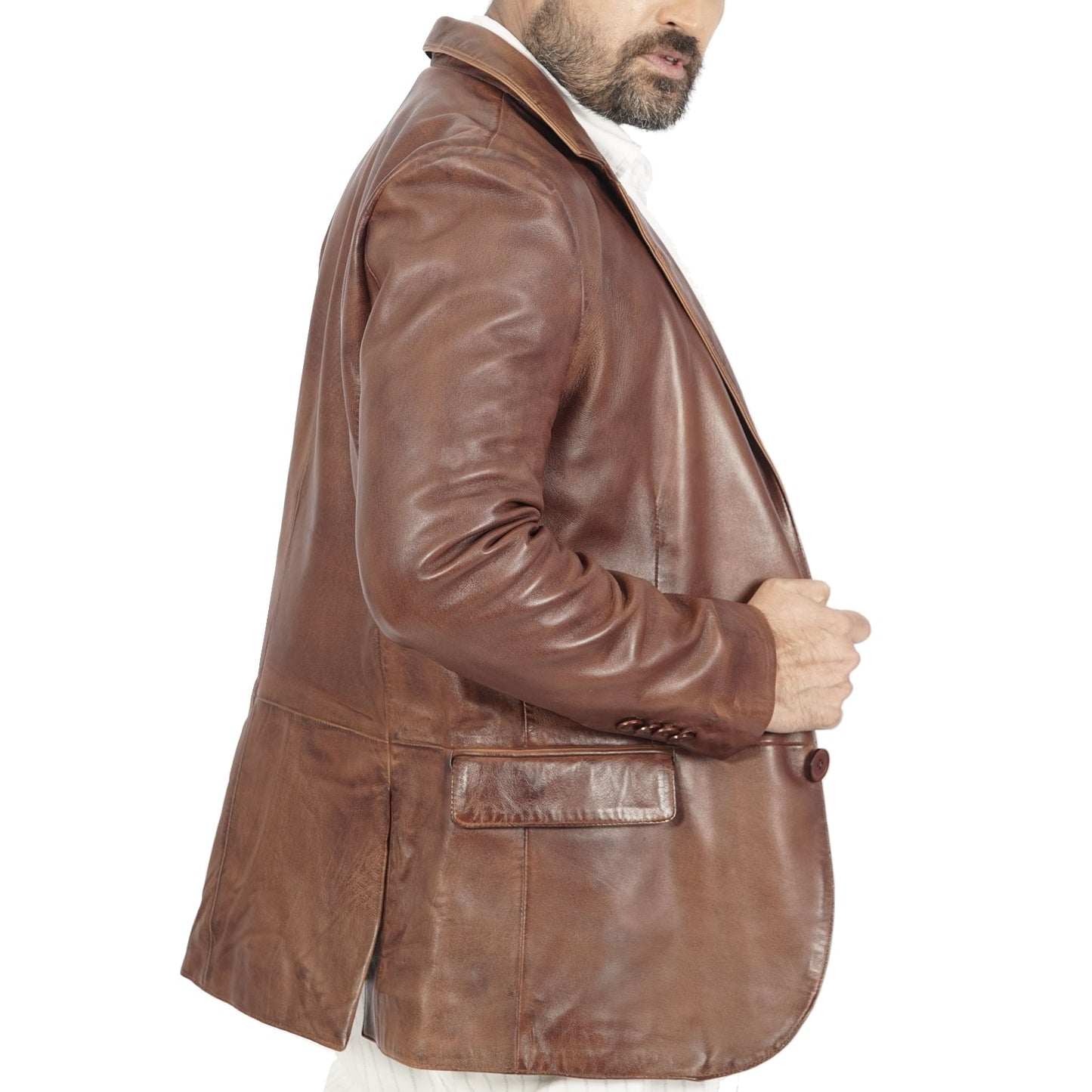 Blazer Harper Brown Leather Jacket