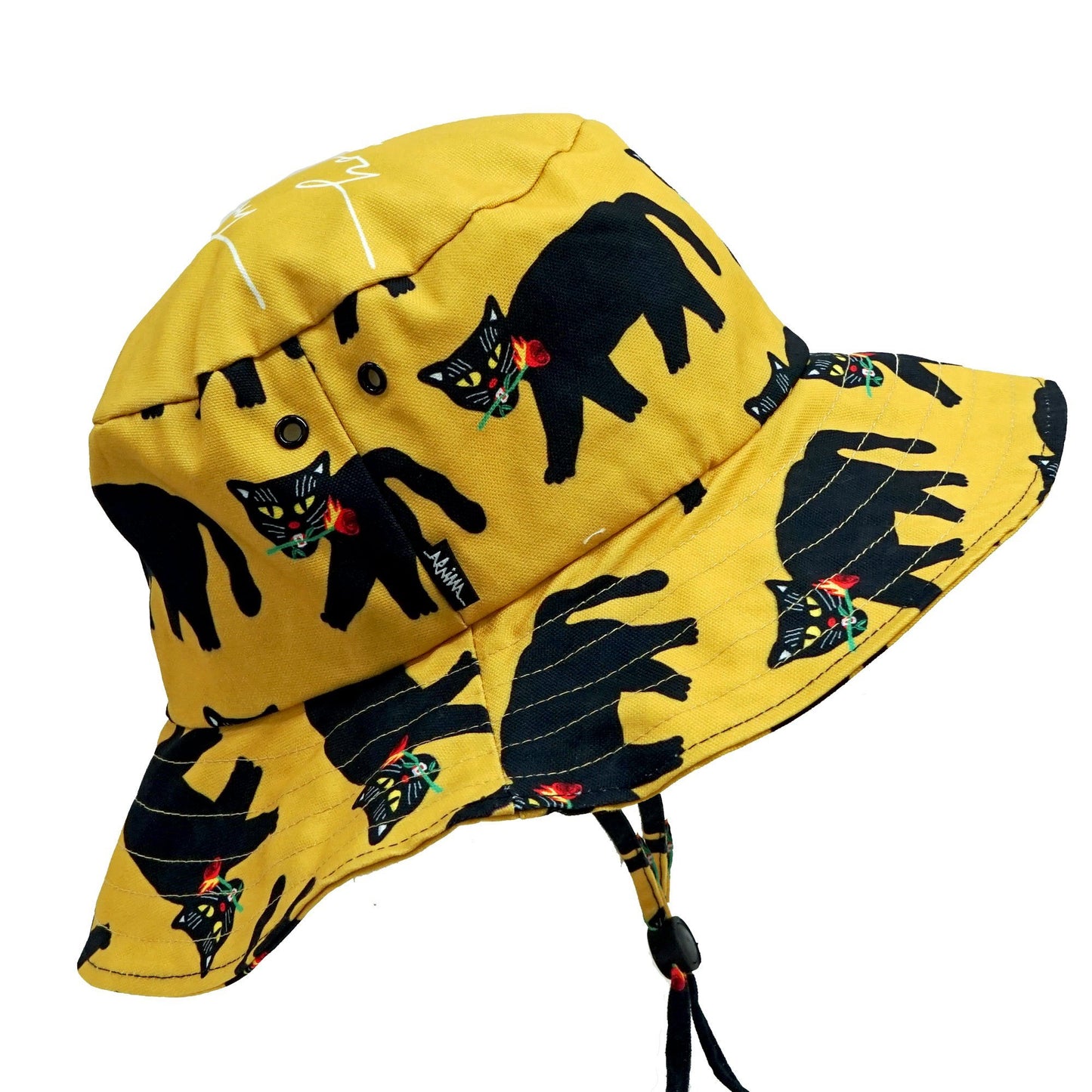 Fire Panther Yellow Wide Bucket Hat