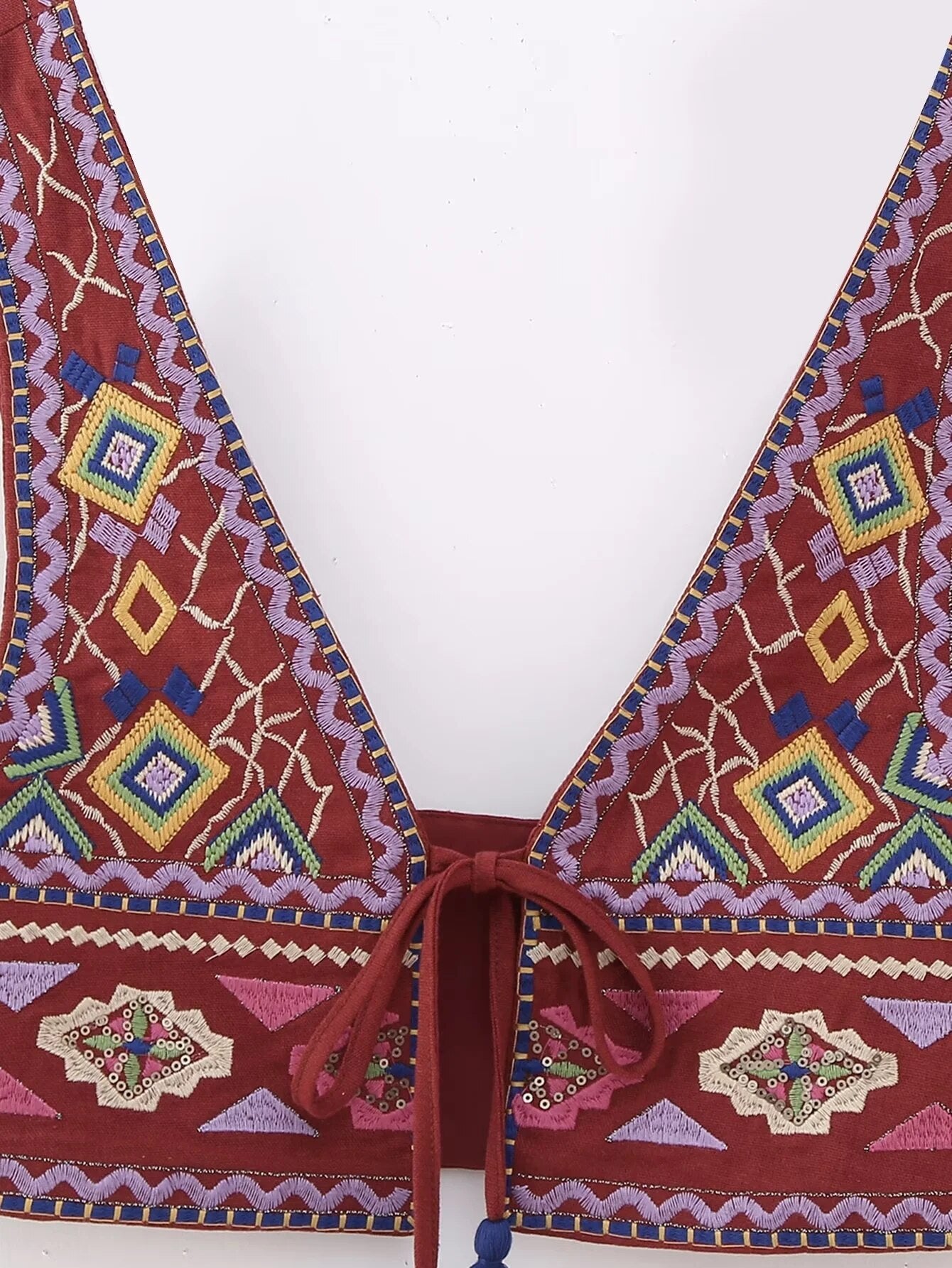 Vintage Embroidery Vest Jackets