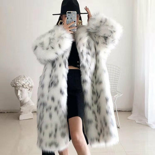 Women Thickened Plush Long Overcoat 2022 Autumn and Winter New Faux