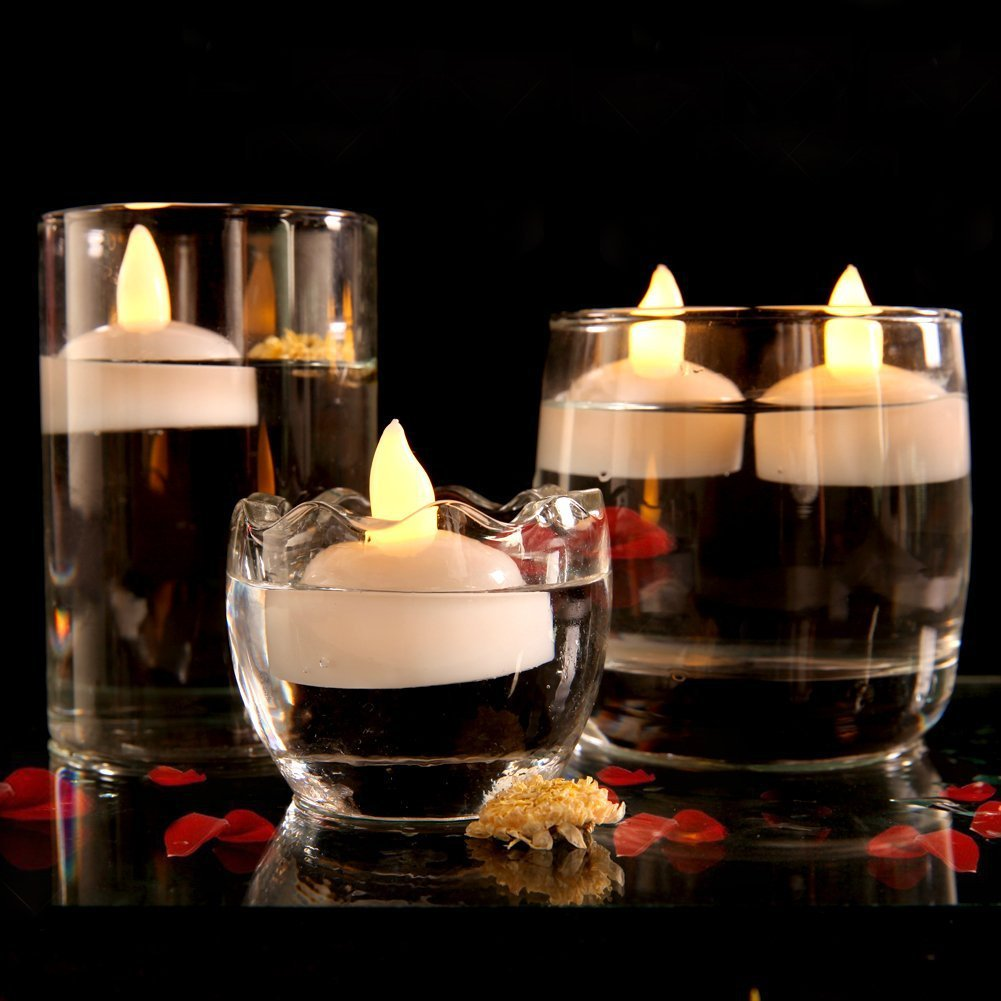 12Pcs LED Tea Lights Flameless Candles for Weeding Party Decor