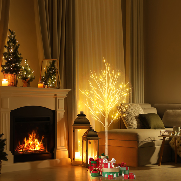 6FT Snowflake Christmas Tree with LED Lamp