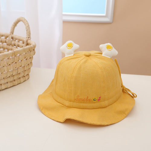 Baby Embroidered Pattern Sunshade Bucket Hats