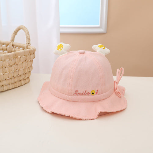 Baby Embroidered Pattern Sunshade Bucket Hats