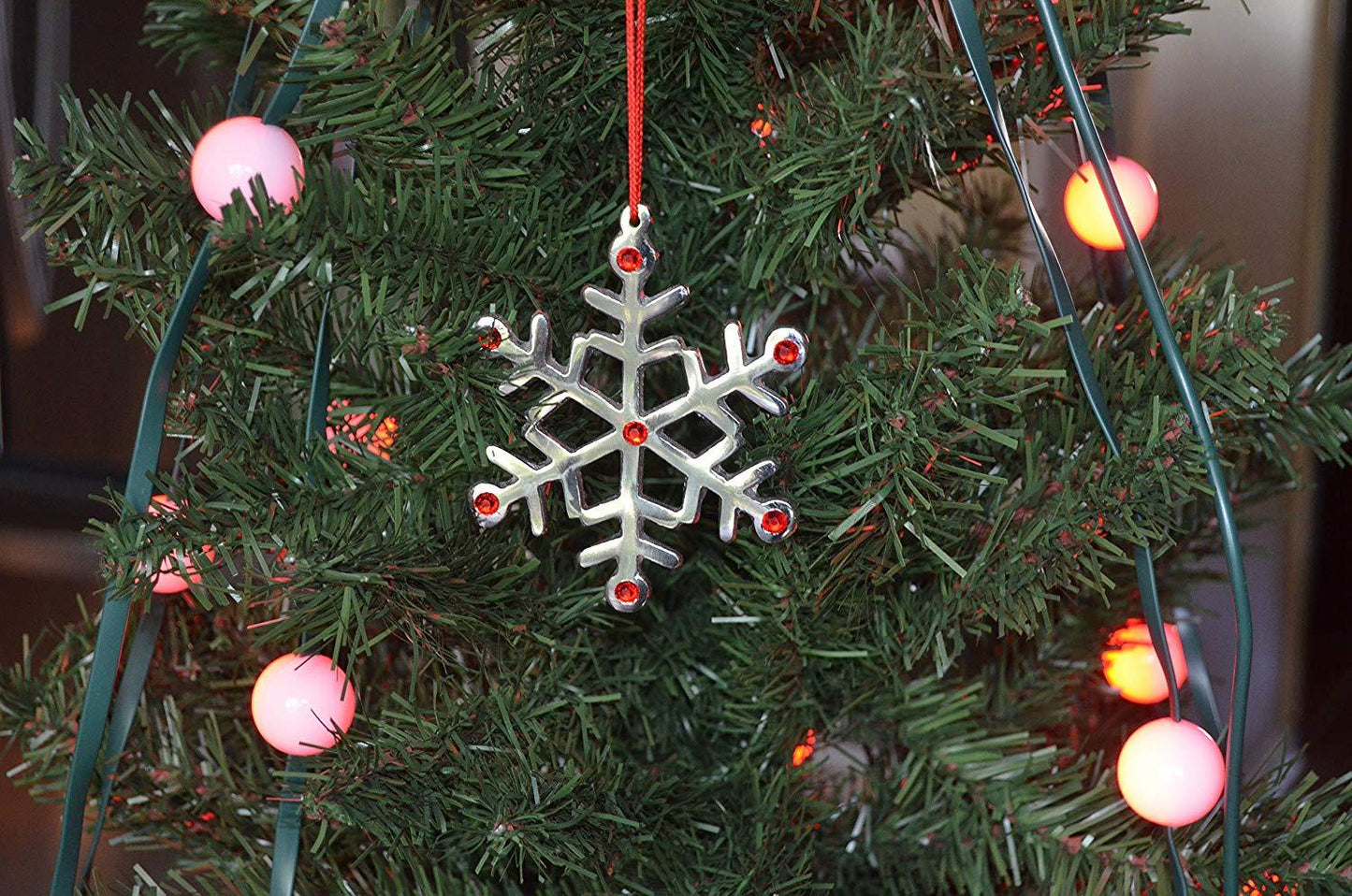 Snowflake Christmas Tree Ornament Decorations Set of 4